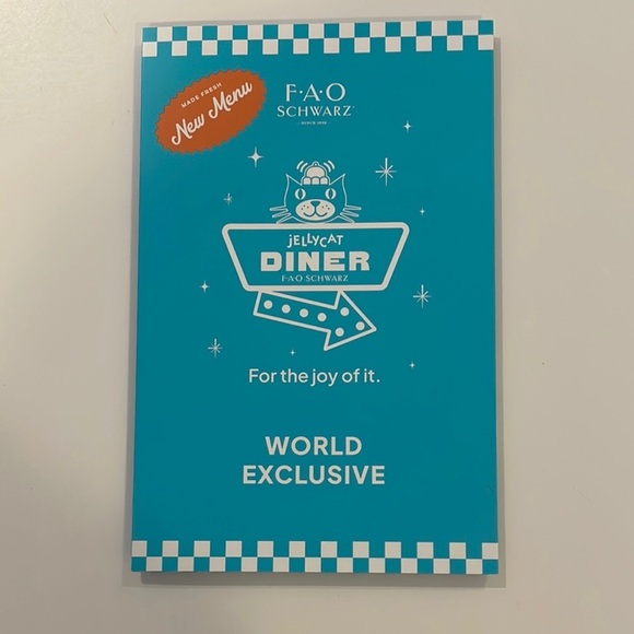 NEW FAO Schwarz Jellycat Diner Exclusive Menu featuring cheesecake and milkshake - Picture 1 of 7